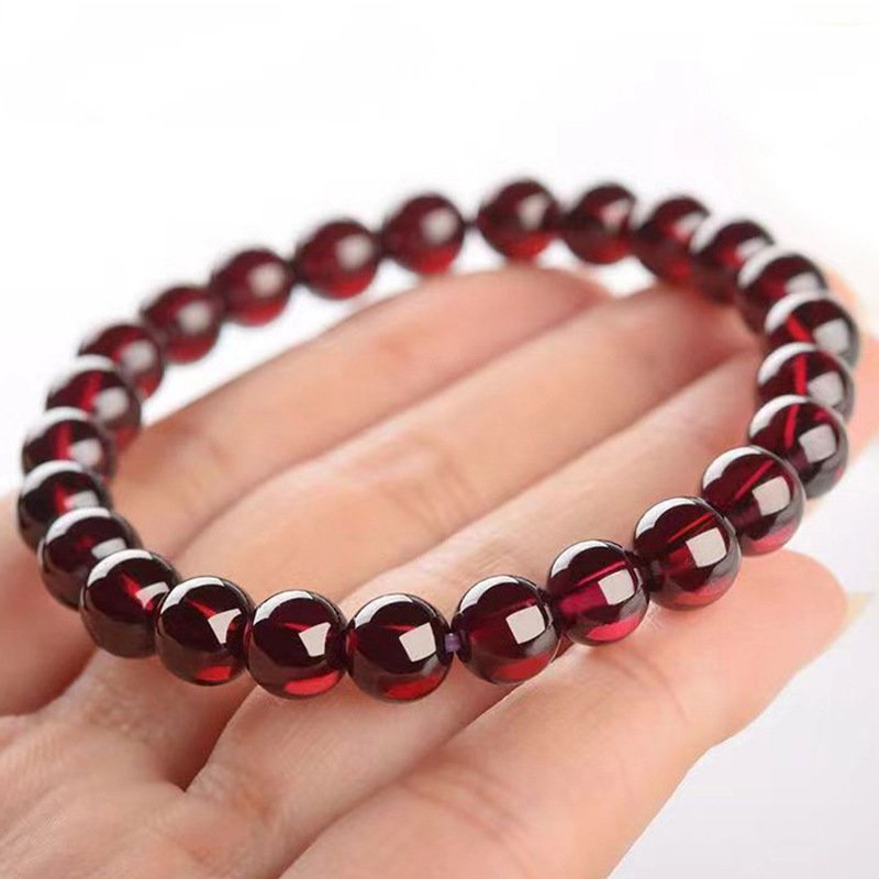 “The Wealth Alchemist” – Natural Red Garnet Prosperity Bracelet | Symbol of Confidence & Intention 3 High-quality polished red garnet prosperity bracelet for March 2026 wealth manifestation