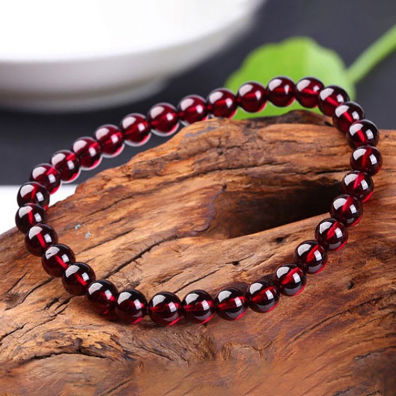 “The Wealth Alchemist” – Natural Red Garnet Prosperity Bracelet | Symbol of Confidence & Intention 2 High-quality polished red garnet prosperity bracelet for March 2026 wealth manifestation