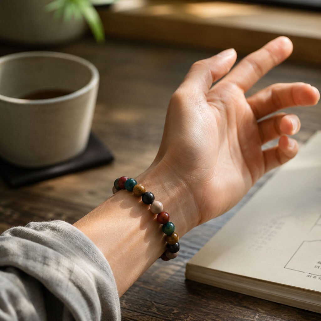 Which Wrist Should You Wear a Crystal Bracelet On? Left vs. Right Explained 3 grounding crystal bracelet right wrist manifestation anchor